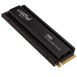 Crucial T500 SSD 2To PCIe Gen4 NVMe M.2 PS5 SSD Interne Gaming avec Dissipateur, jusqu’à 7400 Mo/s, Compatible PlayStation 5, TLC NAND, Ordinateur de Bureau - CT2000T500SSD5