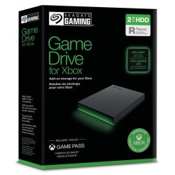 Seagate Game Drive pour Xbox 2To, Disque Dur Externe, HDD Portable, USB 3.2, Noir, certifié Xbox, LED RVB, Services Rescue (STKX2000403)