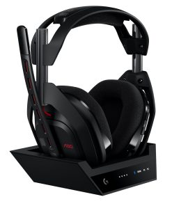 Logitech G Astro A50 LIGHTSPEED Casque gaming sans fil + station d'accueil (Gen 5), PRO-G GRAPHENE, basculement à 3 systèmes, USB-C vers Xbox, PS5, PC/Mac ou Nintendo Switch, Bluetooth - Noir