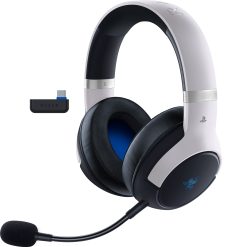 Razer Kaira HyperSpeed (Playstation Licensed) - Casque de Jeu sans Fil pour Playstation - 2,4 HyperSpeed et Bluetooth (Triforce 50mm, Microphone HyperClear, USB, multiplateforme) Blanc